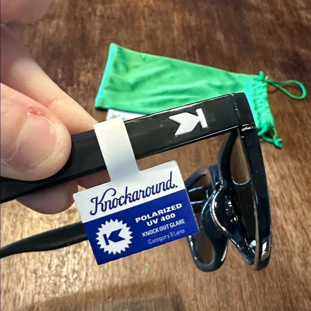 NWT Knockaround Jelly Black/Moonshine Premiums Sport polarized Sunglasses